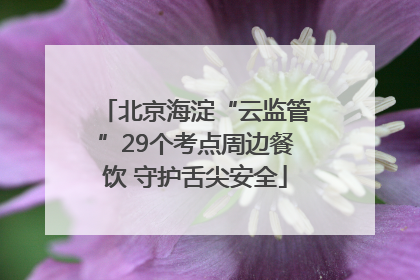北京海淀“云监管”29个考点周边餐饮 守护舌尖安全