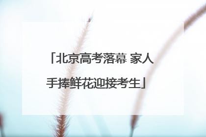 北京高考落幕 家人手捧鲜花迎接考生