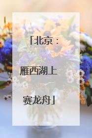 北京：雁西湖上赛龙舟