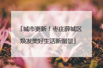 城市更新！枣庄薛城区焕发美好生活新图景