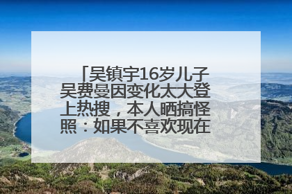 吴镇宇16岁儿子吴费曼因变化太大登上热搜，本人晒搞怪照：如果不喜欢现在的我可以离开