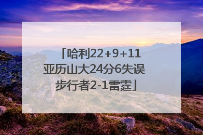 哈利22+9+11亚历山大24分6失误 步行者2-1雷霆