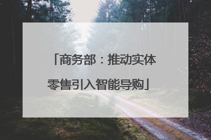 商务部：推动实体零售引入智能导购