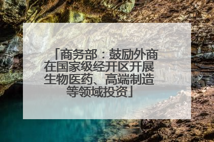 商务部：鼓励外商在国家级经开区开展生物医药、高端制造等领域投资