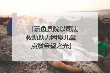 嘉鱼县院以司法救助助力困境儿童点燃希望之光