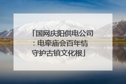 国网庆阳供电公司：电牵庙会百年情 守护古镇文化根