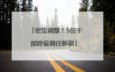 密集调整！5位干部跨省调任新疆