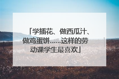 学插花、做西瓜汁、做鸡蛋饼……这样的劳动课学生最喜欢