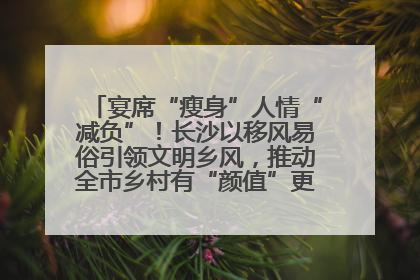 宴席“瘦身”人情“减负”！长沙以移风易俗引领文明乡风，推动全市乡村有“颜值”更显“气质”