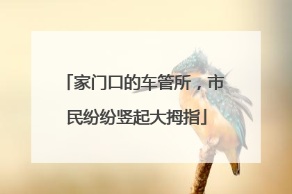 家门口的车管所，市民纷纷竖起大拇指