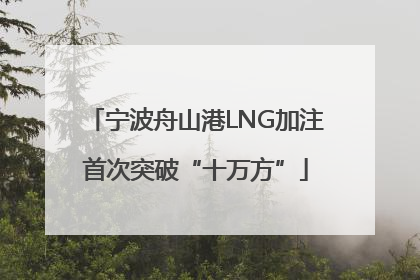 宁波舟山港LNG加注首次突破“十万方”