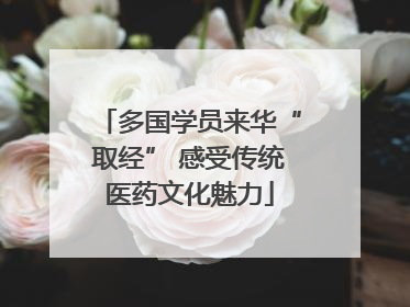 多国学员来华“取经” 感受传统医药文化魅力