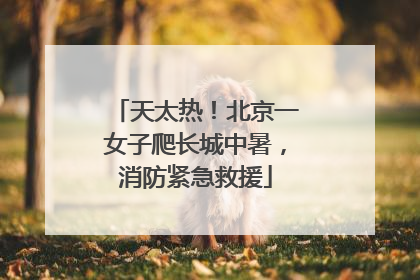 天太热！北京一女子爬长城中暑，消防紧急救援