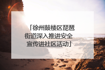 徐州鼓楼区琵琶街道深入推进安全宣传进社区活动