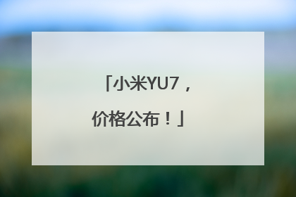 小米YU7，价格公布！