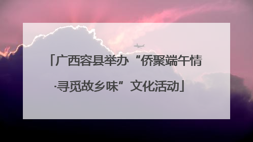 广西容县举办“侨聚端午情·寻觅故乡味”文化活动