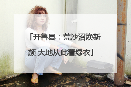 开鲁县：荒沙沼焕新颜 大地从此着绿衣