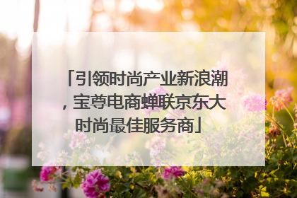 引领时尚产业新浪潮，宝尊电商蝉联京东大时尚最佳服务商