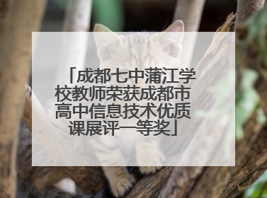 成都七中蒲江学校教师荣获成都市高中信息技术优质课展评一等奖