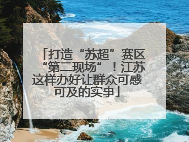 打造“苏超”赛区“第二现场”！江苏这样办好让群众可感可及的实事