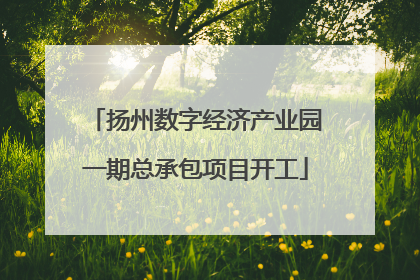 扬州数字经济产业园一期总承包项目开工