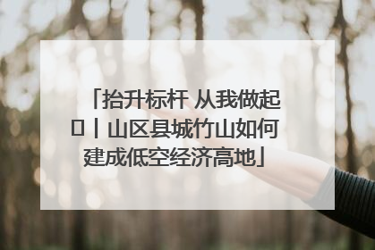 抬升标杆 从我做起⑭丨山区县城竹山如何建成低空经济高地