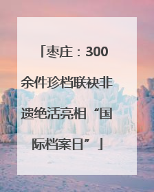 枣庄：300余件珍档联袂非遗绝活亮相“国际档案日”