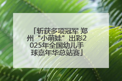 斩获多项冠军 郑州“小萌娃”出彩2025年全国幼儿手球嘉年华总站赛