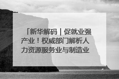 新华解码｜促就业强产业！权威部门解析人力资源服务业与制造业融合发展试点