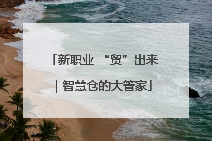 新职业 “贸”出来｜智慧仓的大管家