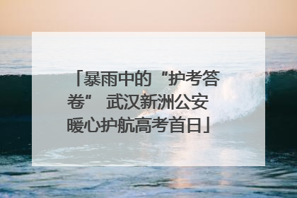 暴雨中的“护考答卷” 武汉新洲公安暖心护航高考首日