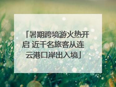 暑期跨境游火热开启 近千名旅客从连云港口岸出入境