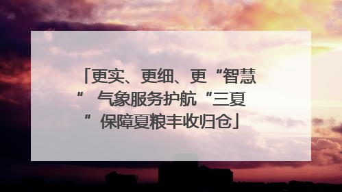 更实、更细、更“智慧” 气象服务护航“三夏”保障夏粮丰收归仓