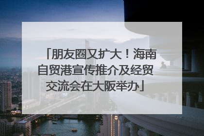 朋友圈又扩大！海南自贸港宣传推介及经贸交流会在大阪举办