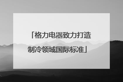 格力电器致力打造制冷领域国际标准