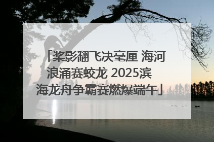 桨影翻飞决毫厘 海河浪涌赛蛟龙 2025滨海龙舟争霸赛燃爆端午