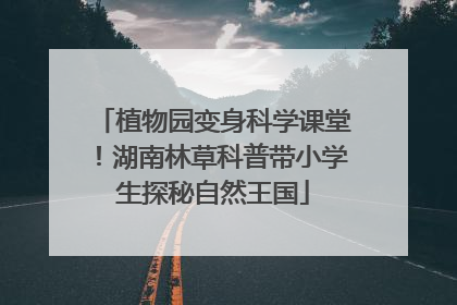 植物园变身科学课堂！湖南林草科普带小学生探秘自然王国