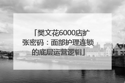 樊文花6000店扩张密码：面部护理连锁的底层运营逻辑