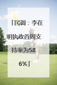 民调：李在明执政首周支持率为58.6%
