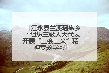 江永县兰溪瑶族乡：组织三级人大代表开展“三会三文”精神专题学习