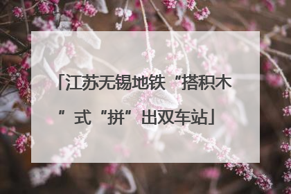 江苏无锡地铁“搭积木”式“拼”出双车站