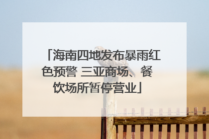 海南四地发布暴雨红色预警 三亚商场、餐饮场所暂停营业