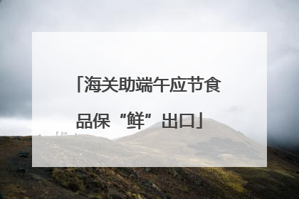 海关助端午应节食品保“鲜”出口