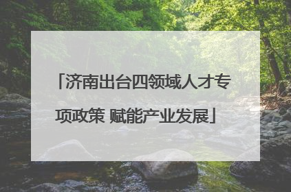 济南出台四领域人才专项政策 赋能产业发展