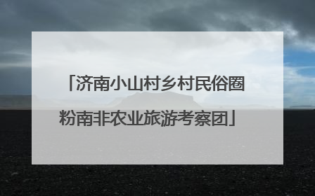济南小山村乡村民俗圈粉南非农业旅游考察团