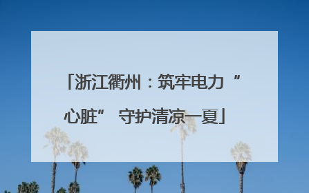 浙江衢州：筑牢电力“心脏” 守护清凉一夏