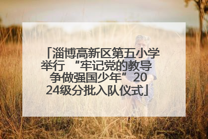 淄博高新区第五小学举行 “牢记党的教导 争做强国少年”2024级分批入队仪式