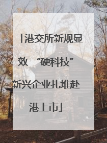 港交所新规显效 “硬科技”新兴企业扎堆赴港上市