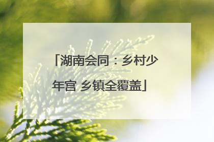 湖南会同：乡村少年宫 乡镇全覆盖