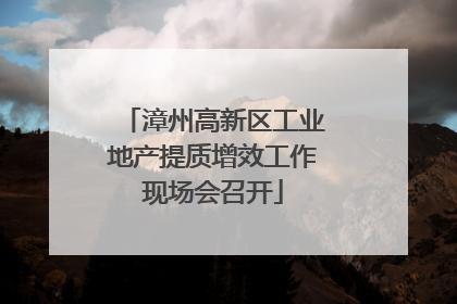 漳州高新区工业地产提质增效工作现场会召开